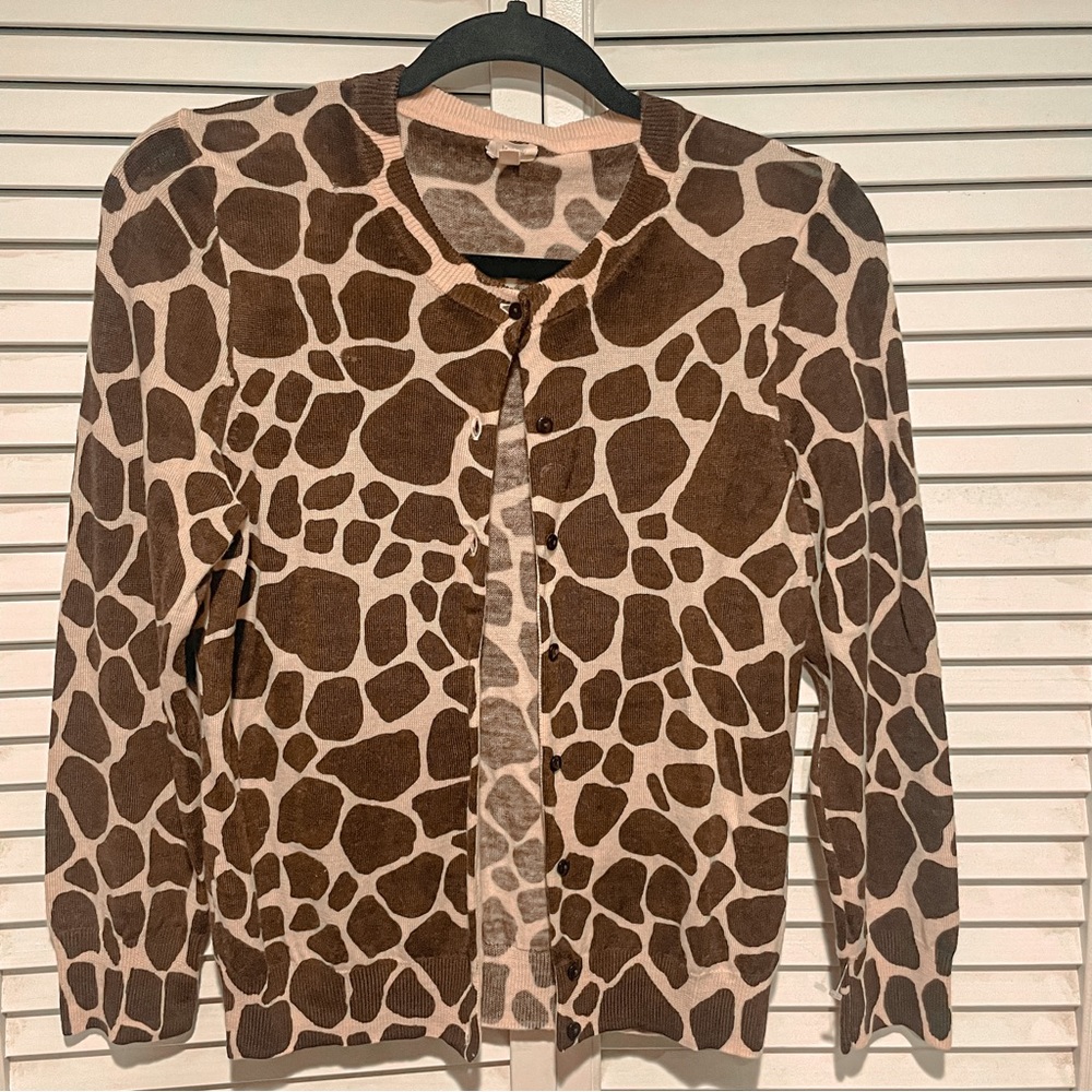 Brown & tan patterned J. Crew Sweater